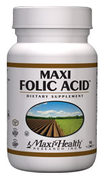Maxi Health Kosher Maxi Folic Acid 800 mcg 90 Maxicaps